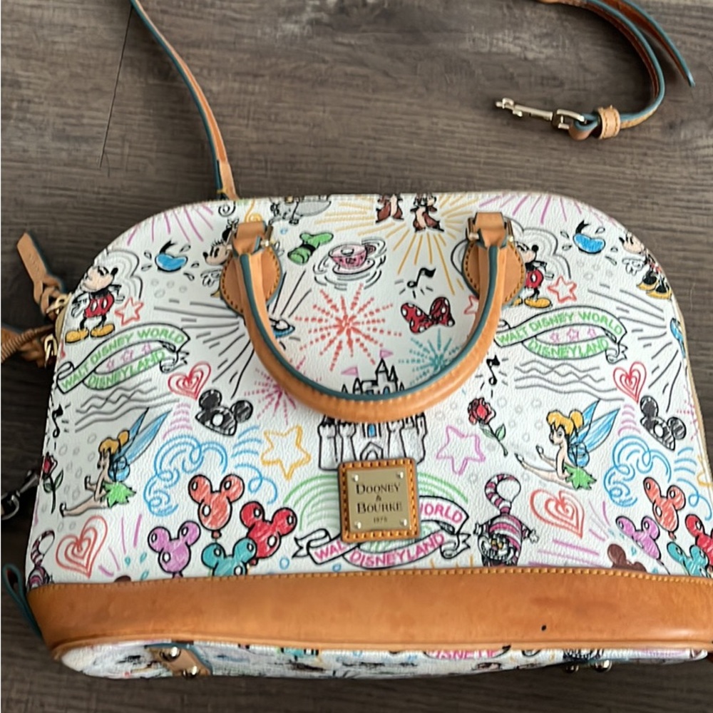 Dooney and Burke Disney Purse Rare castle placement Large Bag